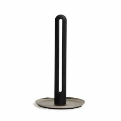 Umbra Black and Nickel Keyhole Paper Towel Holder