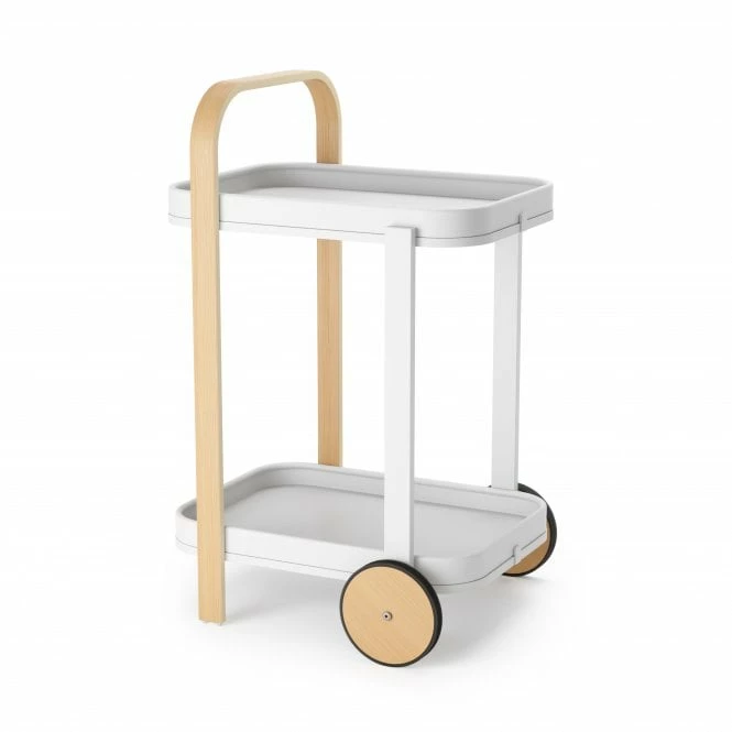 Umbra White/Natural Bellwood Serving Trolley 5 Umbra White/Natural Bellwood Serving Trolley