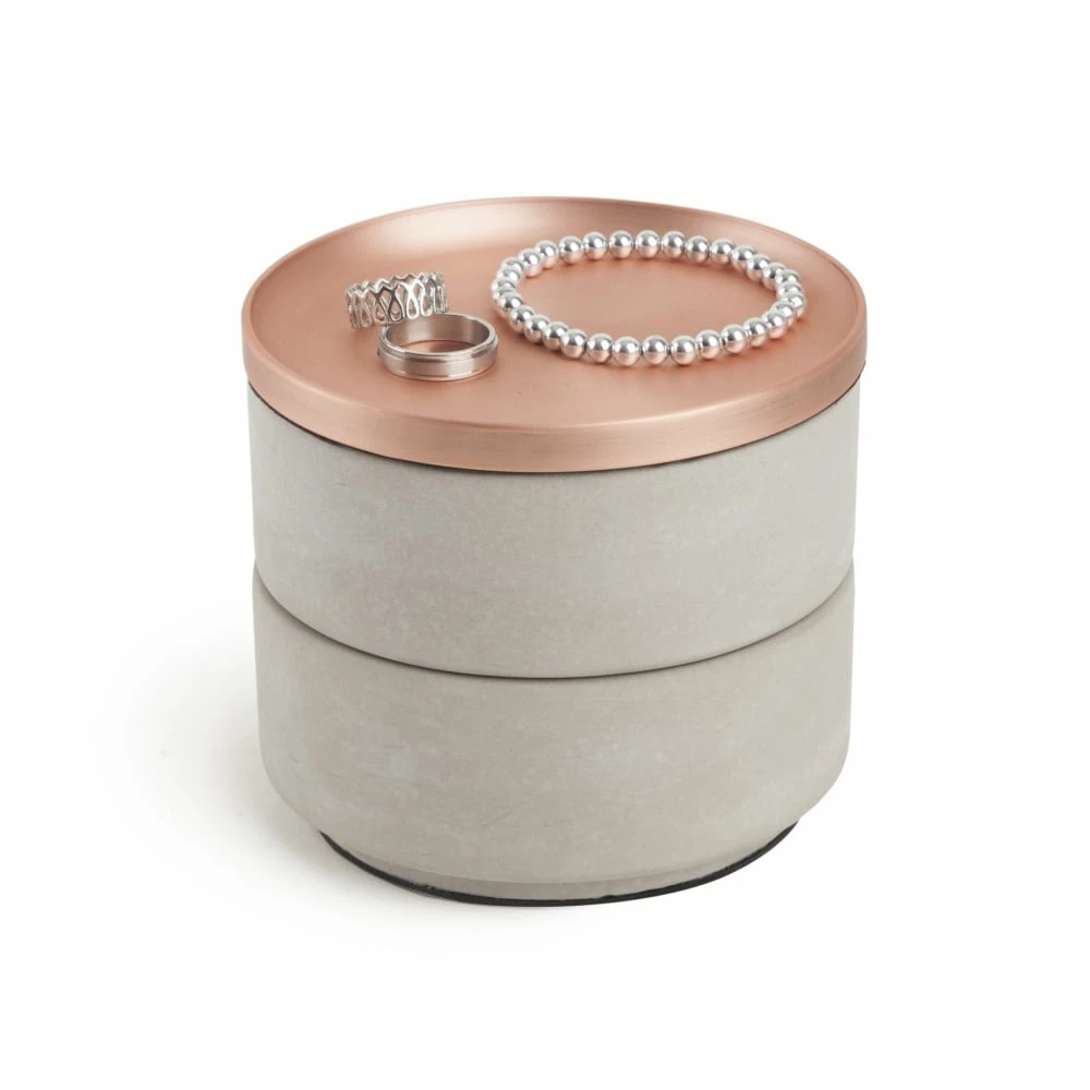 Umbra Concrete & Copper Tesora Jewellery Box 5 Umbra Concrete & Copper Tesora Jewellery Box