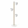 Umbra White and Natural Floristand Planter 1 Umbra White and Natural Floristand Planter
