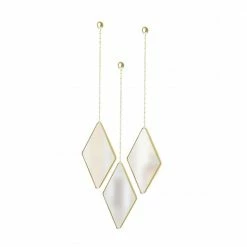 Umbra Set of 3 Matt Brass Dima Wall Mirror