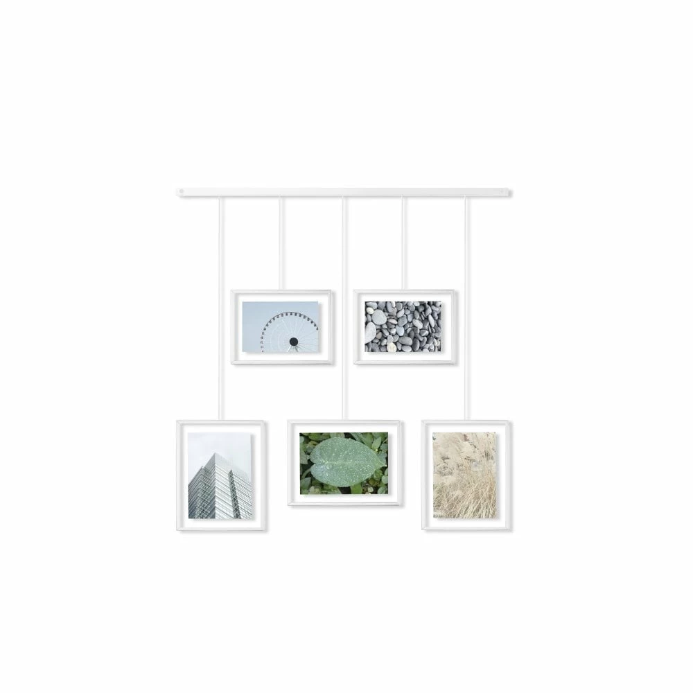 Umbra White Exhibit Adjustable Multi Photo Display Frame 3 Umbra White Exhibit Adjustable Multi Photo Display Frame